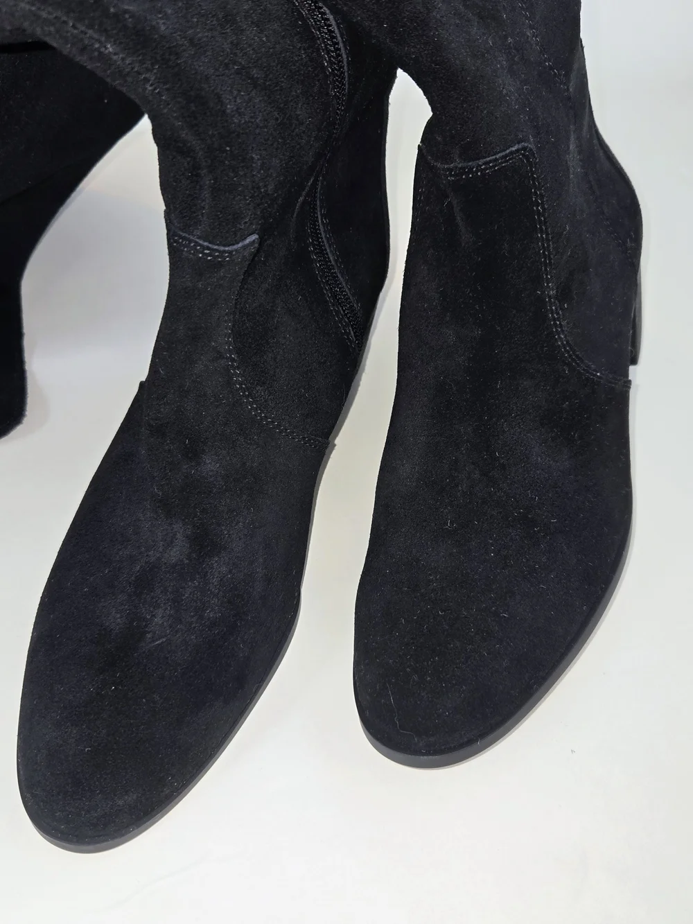 CORSO COMO Women's Black Suede Over-the-Knee Boots with Low Block Heel WOMENS 9